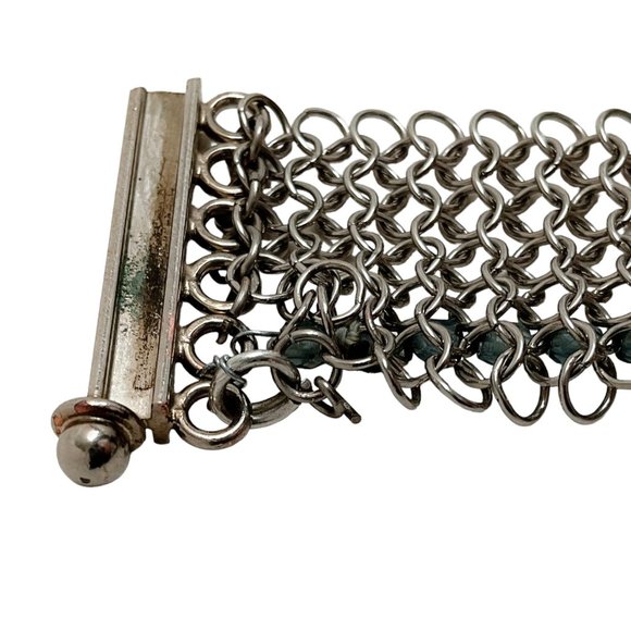 Chanel Silver Chainmail Belt with Pouch